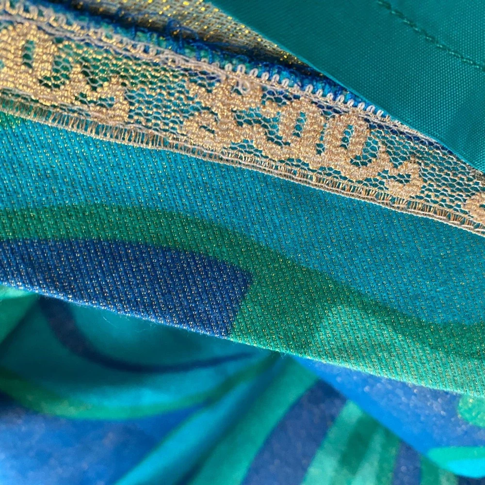 Lilly Pulitzer Payton Brewster Blue Big Bang Metallic Rhinestone Shift Dress 14 - Picture 9 of 12